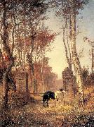 Polenov, Vasily In the Park- The Village of Veules in Normandy oil on canvas